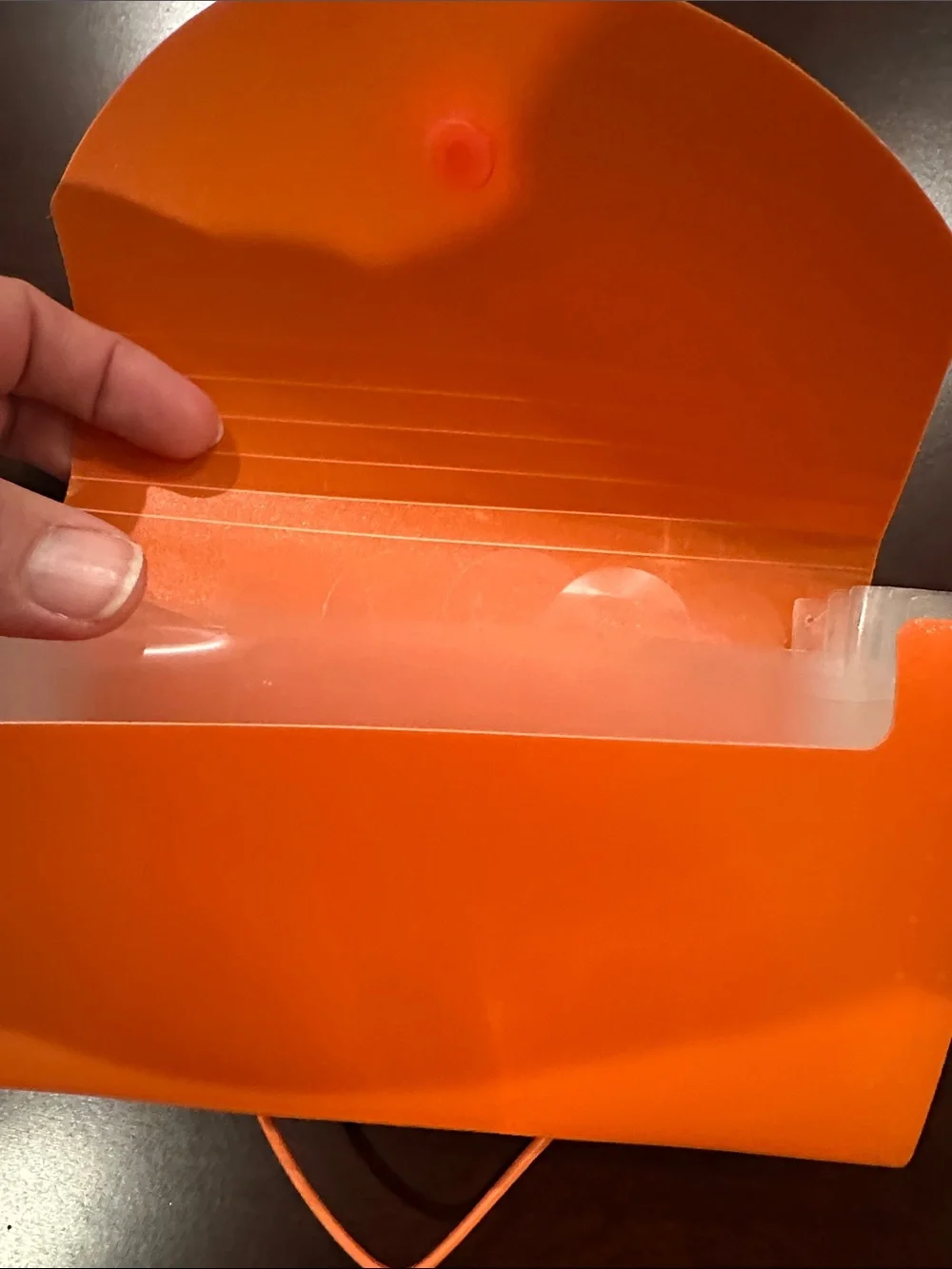 Bright Orange Accordion Envelope Wallet